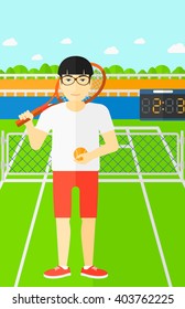 Big tennis player.