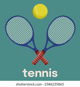 Big Tennis poster cover template design. Minimal style lawn Tennis placard. Perfect sports games background flyer invitation cover. EPS 10