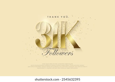 A big thank you to 31k followers, with a shiny luxury gold design.