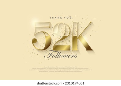 A big thank you to 52k followers, with a shiny luxury gold design.