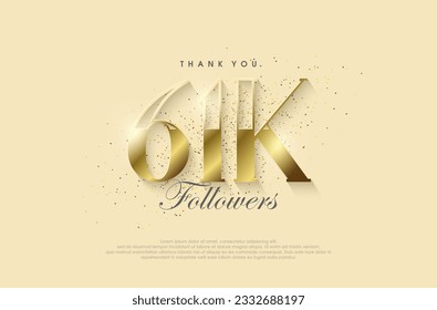 A big thank you to 61k followers, with a shiny luxury gold design.