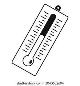 Big thermometer icon. Simple illustration of big thermometer vector icon for web