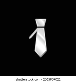 Big Tie silver plated metallic icon