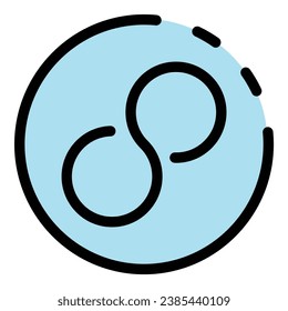 Big timer icon outline vector. Duration time. Efficacy deadline color flat