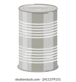 Big tin can icon cartoon vector. Food package. Jar soup pack