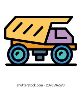 Un gran ícono. Contorno de un icono del vector de punta grande color plano aislado
