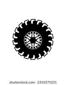 big tire icon, vector best flat icon.