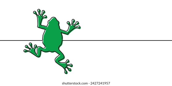 Big toad frog vector. Frogs feet. drawing footprint or footstep print. Cartoon reptile. Amphibian icon. Line pattern.