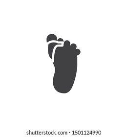 Big toe injury vector icon. filled flat sign for mobile concept and web design. Orthopedic foot brace glyph icon. Symbol, logo illustration. Vector graphics