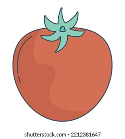 big tomato design over white