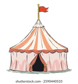 Big Top Circus, Carnival Tent with Banners Big Top Circus, Carnival Tent with Banners