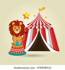 Cute Circus Elements Collection Vector Illustration Stock Vector ...