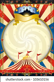 big top circus poster. A circus poster with a vortex for your advertising