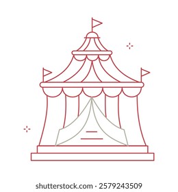 Big Top Circus Tent Vector Icon Design