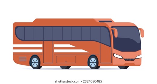 Gran autobús turístico. Transporte público de pasajeros. Autobús turístico moderno. Ilustración del vector