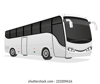 big tour bus vector illustration isolated on white background