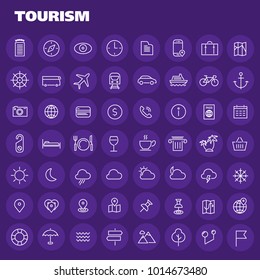 Big tourism icon set