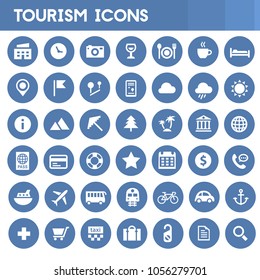Big tourism icon set