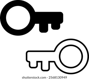 big toy key vector icon