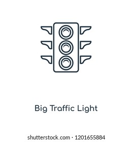 Big Traffic Light concept line icon. Linear Big Traffic Light concept outline symbol design. This simple element illustration can be used for web and mobile UI/UX.