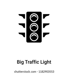 Big Traffic Light icon vector isolated on white background, logo concept of Big Traffic Light sign on transparent background, filled black symbol