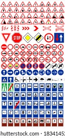 The big traffic sign collection vector