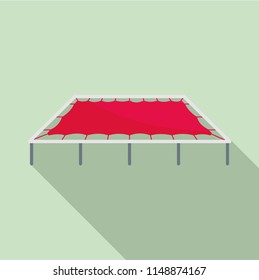 Big trampoline icon. Flat illustration of big trampoline vector icon for web design