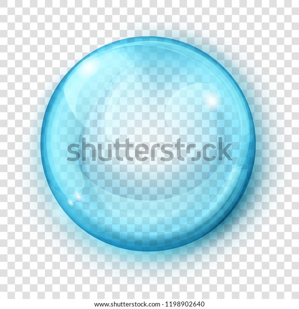 Big Translucent Light Blue Sphere Glares Stock Vector Royalty Free