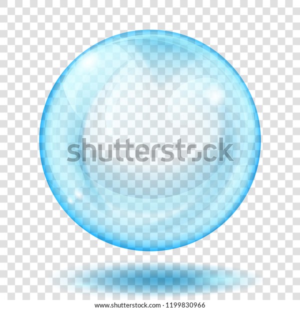 Big Translucent Light Blue Sphere Glares Stock Vector Royalty