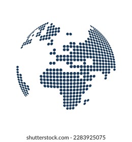 Diseño del Globe de la Tierra grande y transparente - Global Business, Technology, Globalization Concept, Vector Design Template - Aislado en fondo blanco