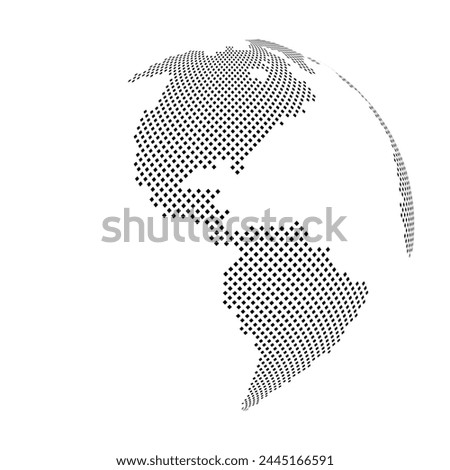 Big Transparent Spotted Earth Globe Design - Global Business, Technology, Globalization Concept, Vector Design Template - Isolated on White Background