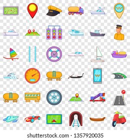Big transport icons set. Cartoon style of 36 big transport vector icons for web for any design