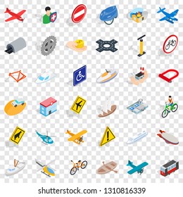 Big transport icons set. Isometric style of 36 great transport vector icons for web for any design