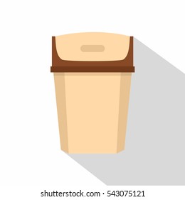 Big trashcan icon. Flat illustration of big trashcan vector icon for web