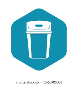 Big trashcan icon. Simple illustration of big trashcan vector icon for web