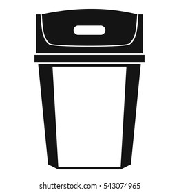 Big trashcan icon. Simple illustration of big trashcan vector icon for web