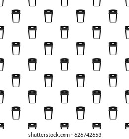Big trashcan pattern seamless in simple style vector illustration