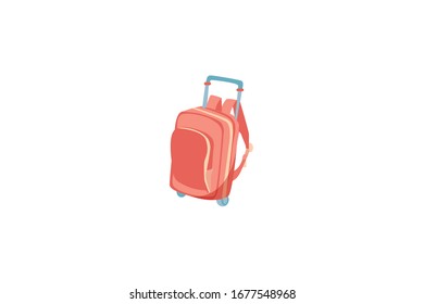 Big Traveling Equipment Vector Illustration Object