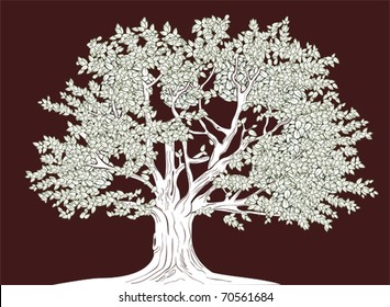 Big tree in graphical style