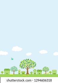 big tree and Green cityscape