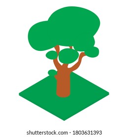 Big tree icon. Isometric illustration of big tree vector icon for web
