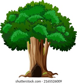 Big tree isolated cartoon illustration