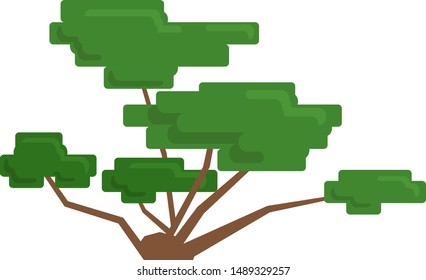 Big tree isolated vector illustration