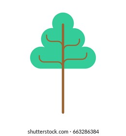 Big tree Linden isolated. Green Wood on white background
