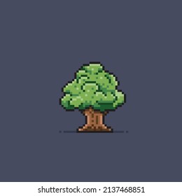 Big Tree In Pixel Style