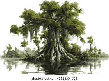 big tree in the swamp svg