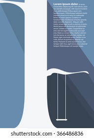 Big tree with swing,Vector design background