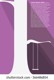 Big tree with swing,Vector design background