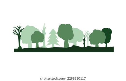Big trees that provide shade in the garden.