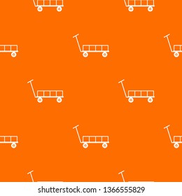 Big trolley pattern vector orange for any web design best